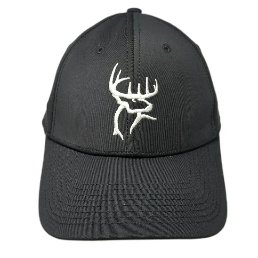 The Game Buck Commander Baseball Cap Black One Size Camo Under Brim Logo Hat